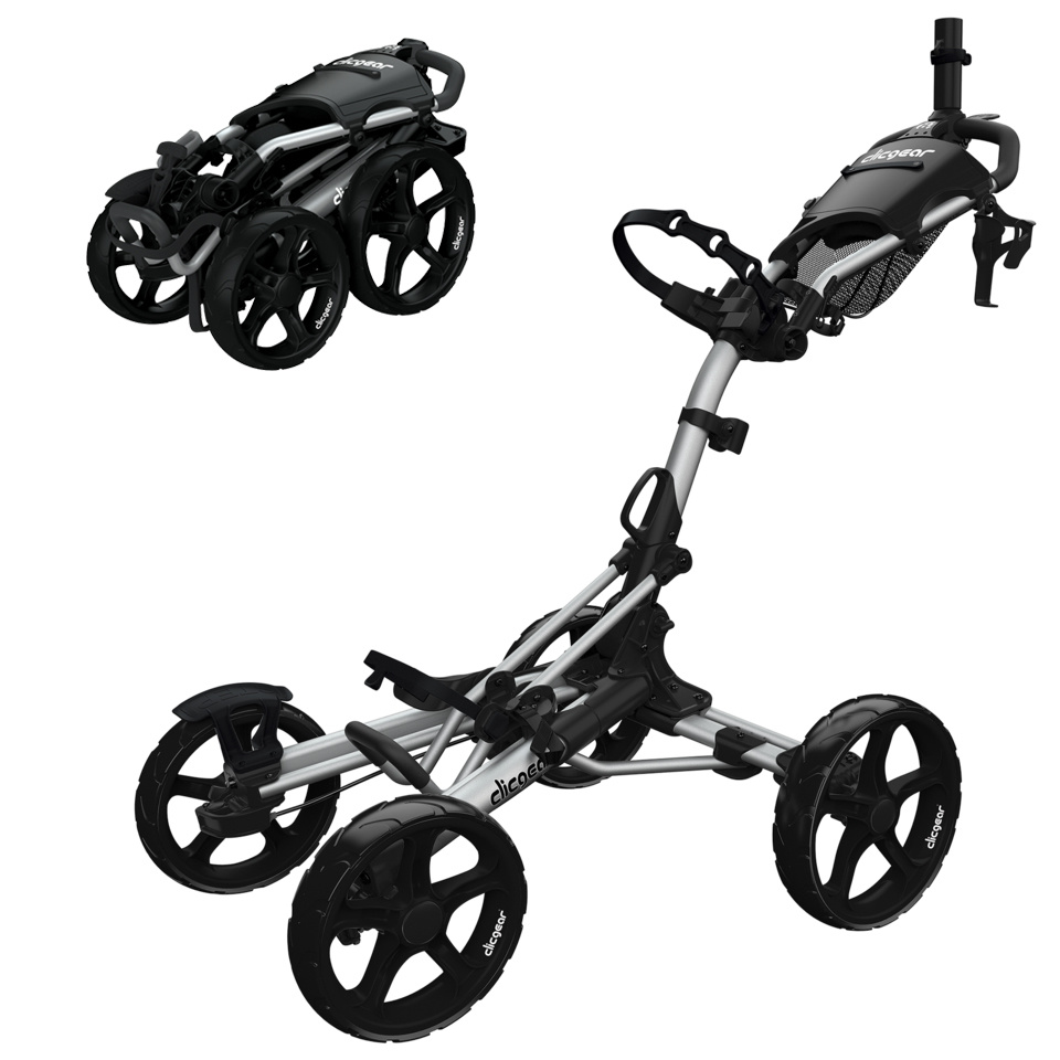 Clicgear 8.0+ Golftrolley Zilver Zwart 4-wielig