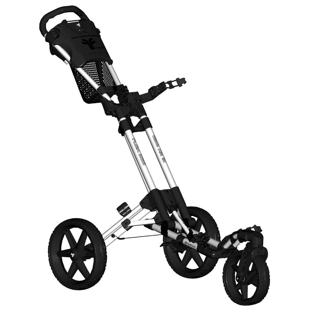 FastFold Flex 360 Golftrolley Wit Zwart 3-Wiel