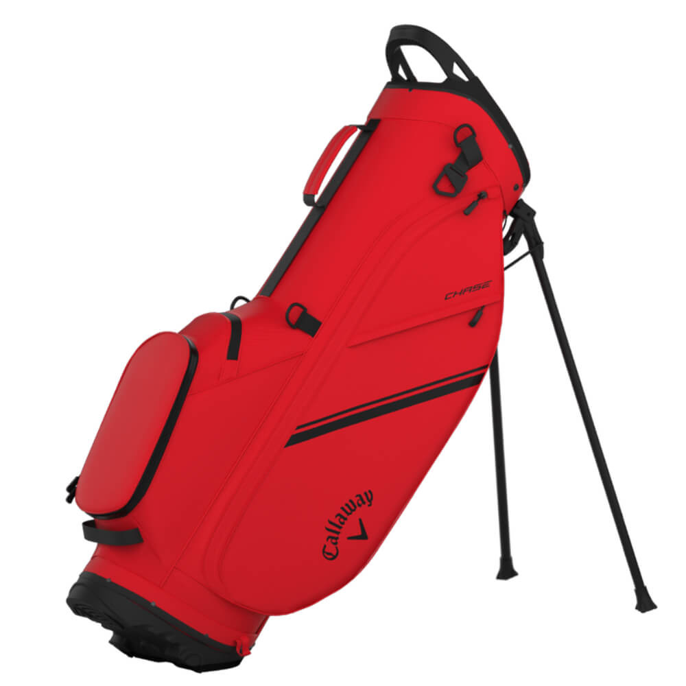 Callaway Chase 4 Stand Bag 2025 - Rood Zwart