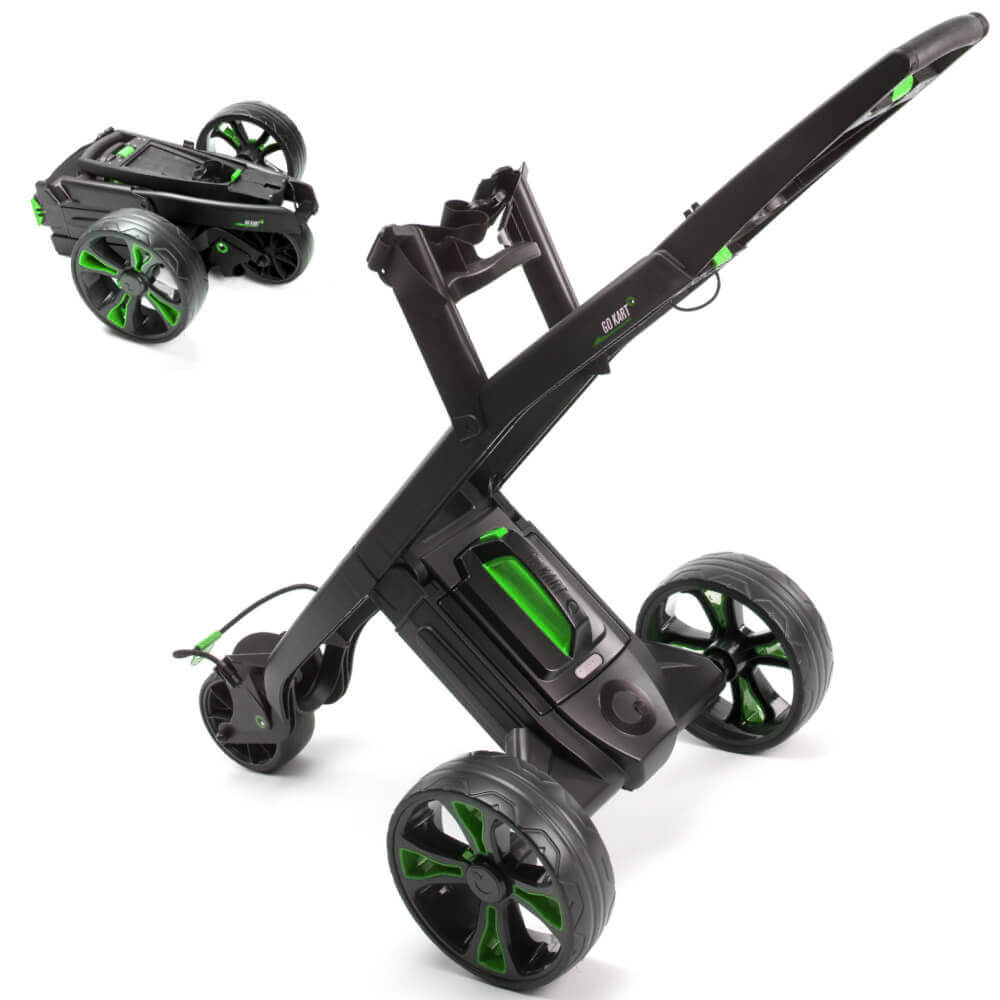 GoKart MK2 Automatic Elektrische Golftrolley Zwart Groen