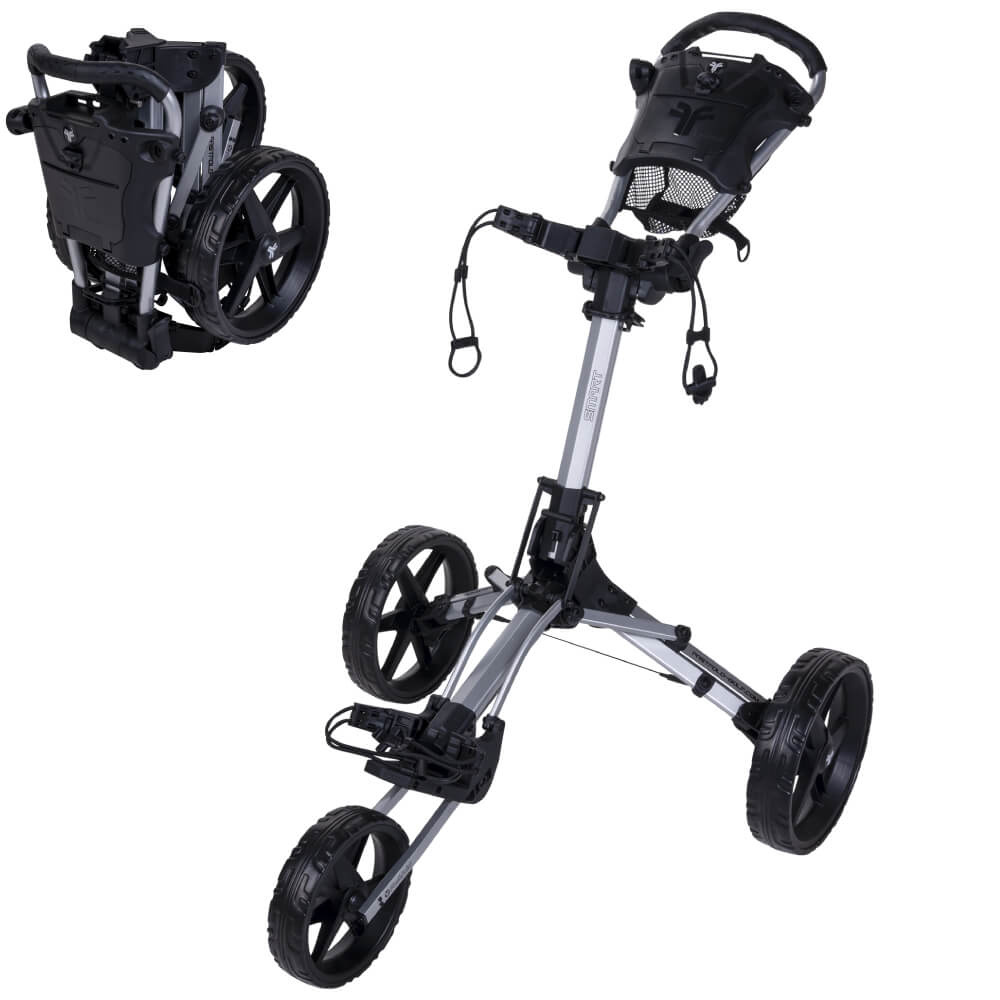 FastFold Smart Golf Trolley 2025 Zilver Zwart