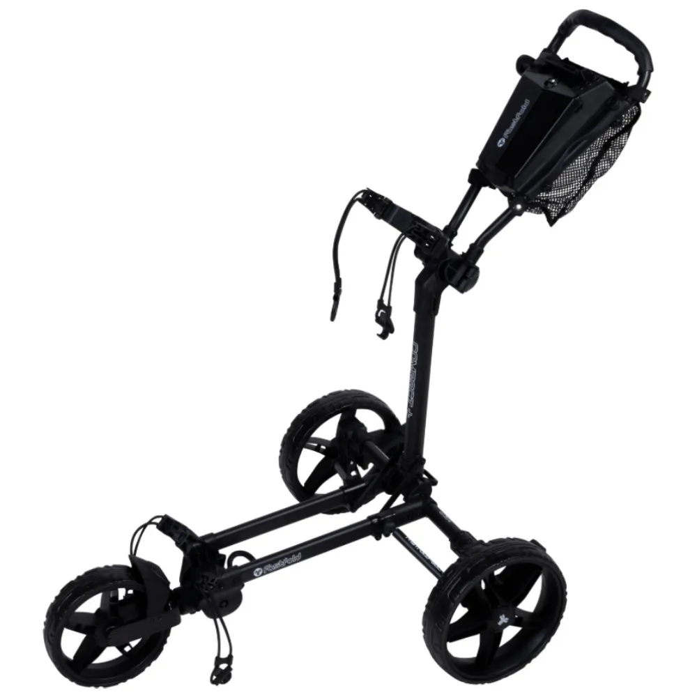 FastFold Compact+ Golf Trolley - Matte Zwart