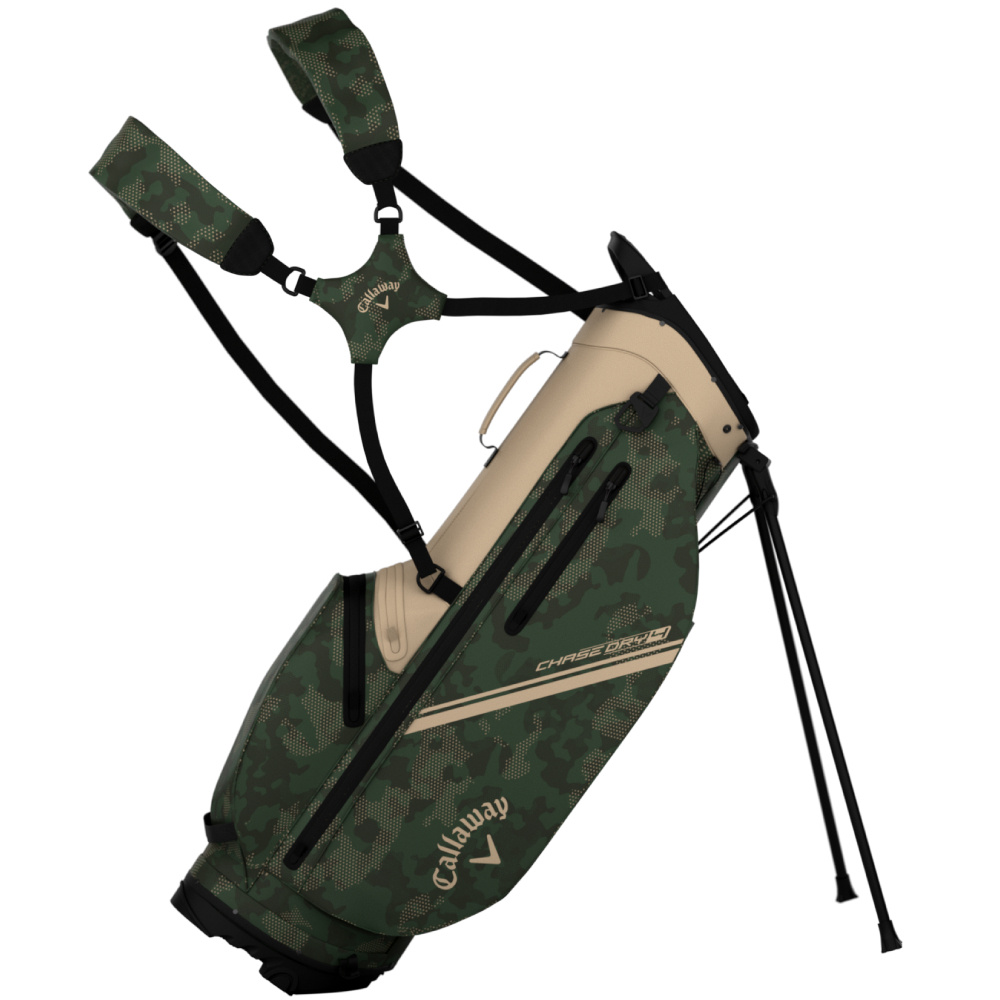 Callaway Chase Dry Waterproof Stand Bag 2026 - Tan Green Field Camo